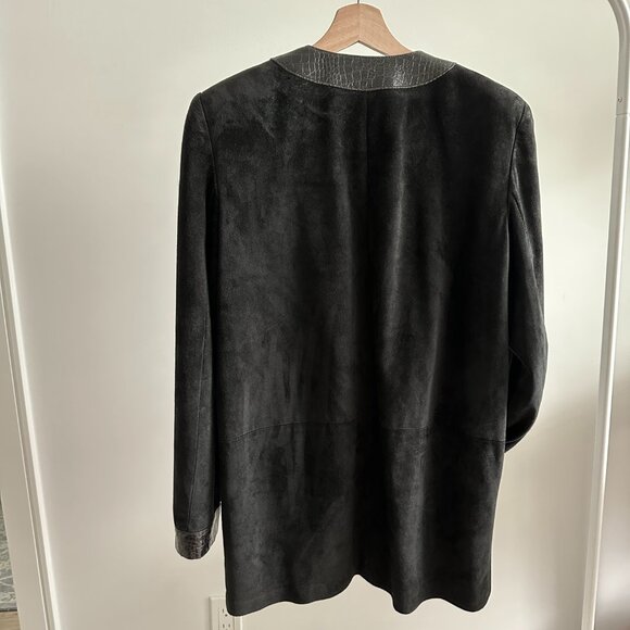 Vintage Danier Black Suede Jacket - Picture 4 of 4